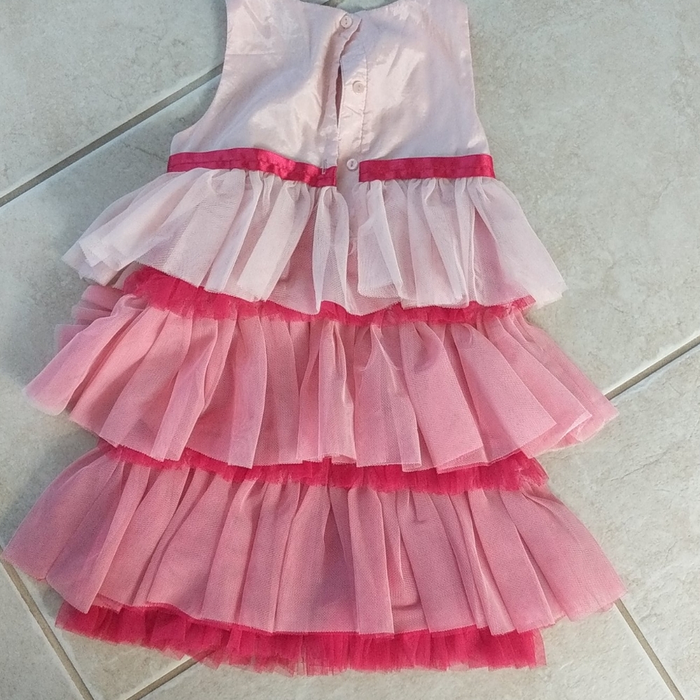 Girls 3t pink Valentine's dress, special occasion - Picture 4 of 5
